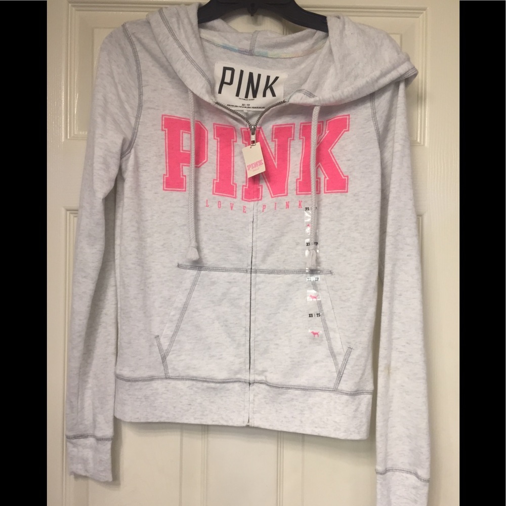 Victoria secret pink zip up jacket size XS new
